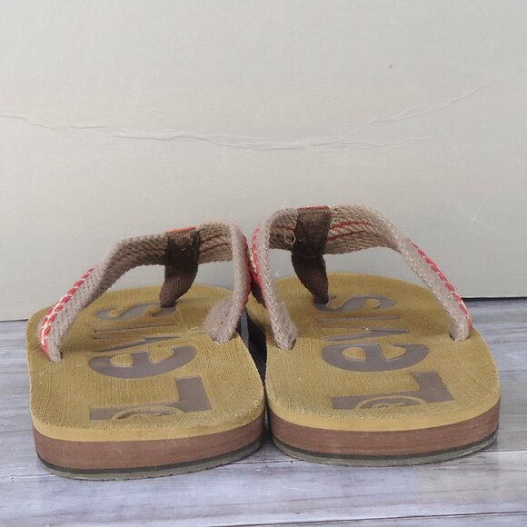SIZE 12. Levi\'s Kyle casual thong canvas flip-flop men\'s sandals. main image 7
